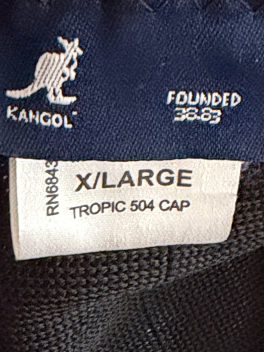 NEW Kangol Tropic 504 Vent Air Black Knit Flat Cap - Classic Ivy Style size XL - Picture 5 of 5